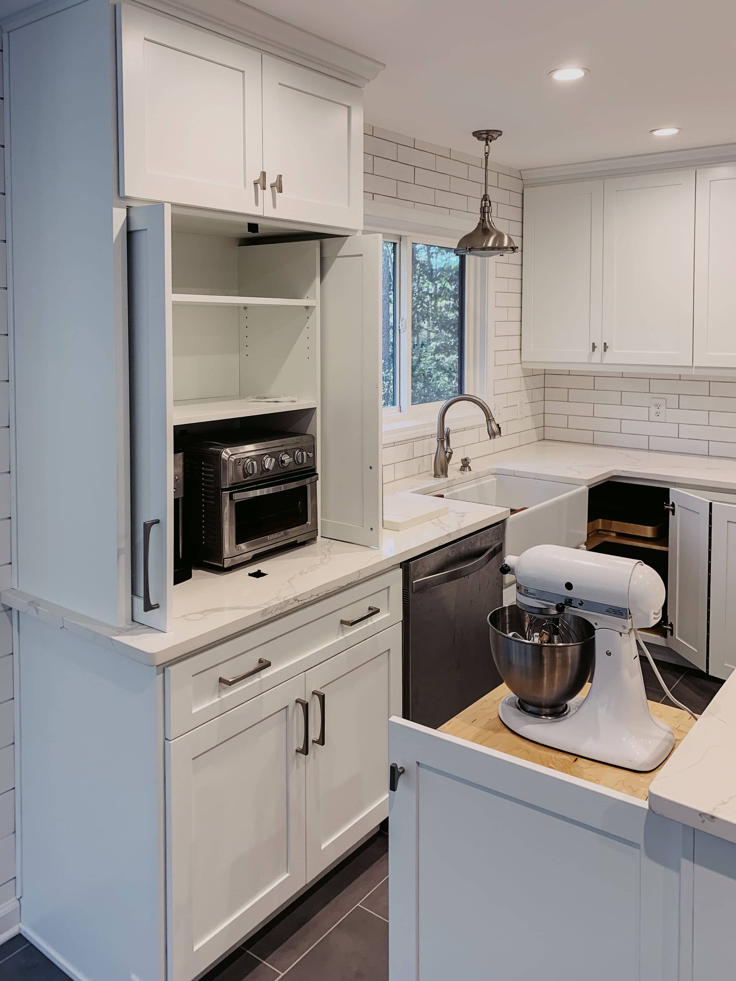 White Shaker Kitchen, Lawrenceville — Finishing Details by GM Cabinetry